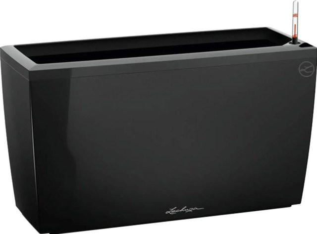 Lechuza Pflanzgefäß Cararo Premium in Schwarz Hochglanz, Höhe: 75 cm, Breite: 30 cm - Bild 1