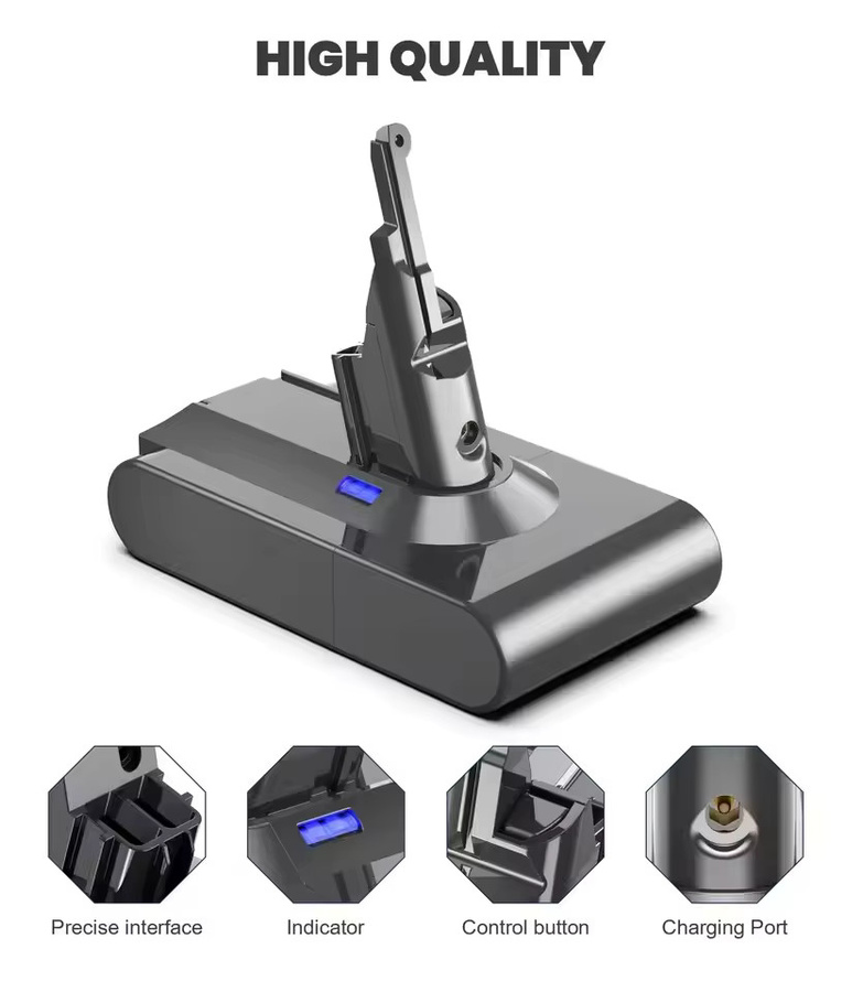 Ersatzakku für Dyson V8 Absolute Akku 21,6 V 12800 mAh - Bild 2
