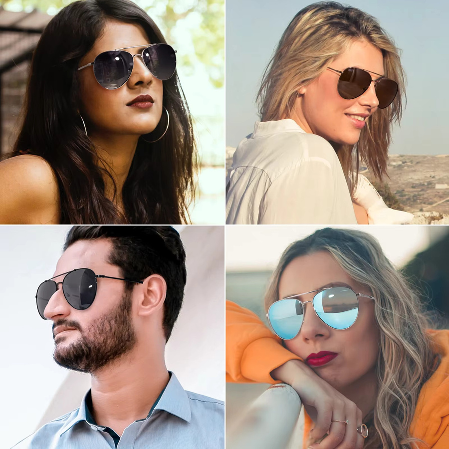 Maxjuli Sonnenbrille Aviator, Metall, Schwarz, Unisex, Vollrand, polarisiert - Bild 2