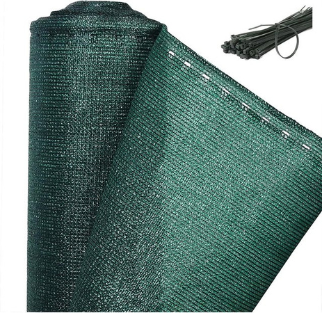 WOLTU Schattiernetz Tennisblende Grün aus HDPE, Breite: 150 cm, Länge: 1500 cm