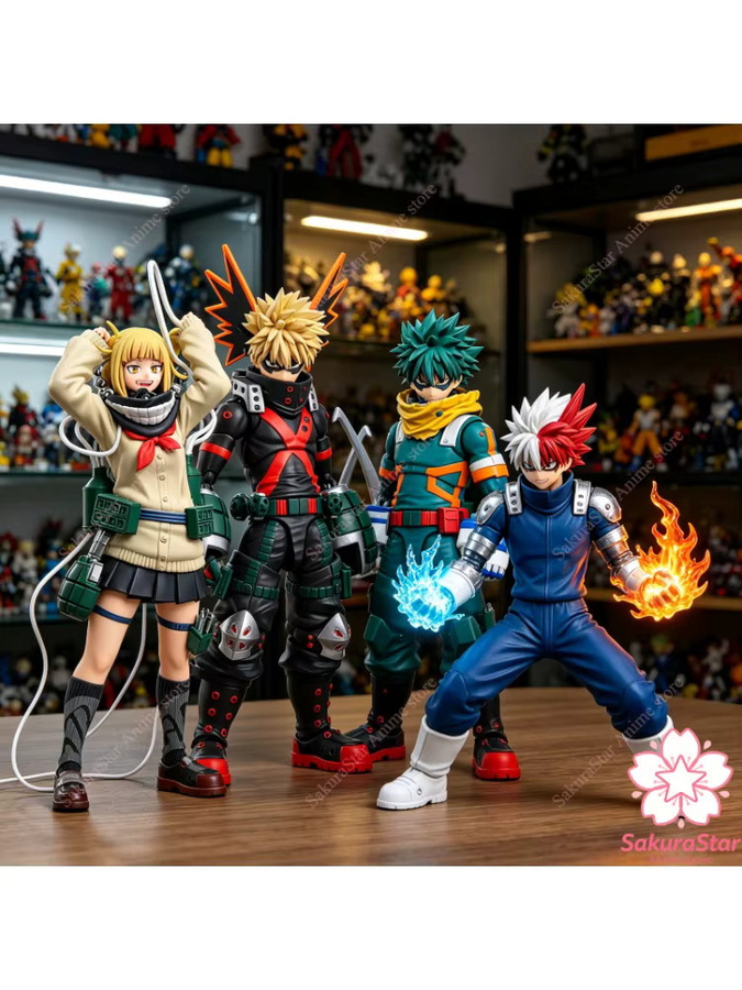Bandai My Hero Academia Actionfigur, Deku Katsuki Bakugo Shoto Todoroki Tomura Shigaraki Dabi Himiko Toga - Bild 3