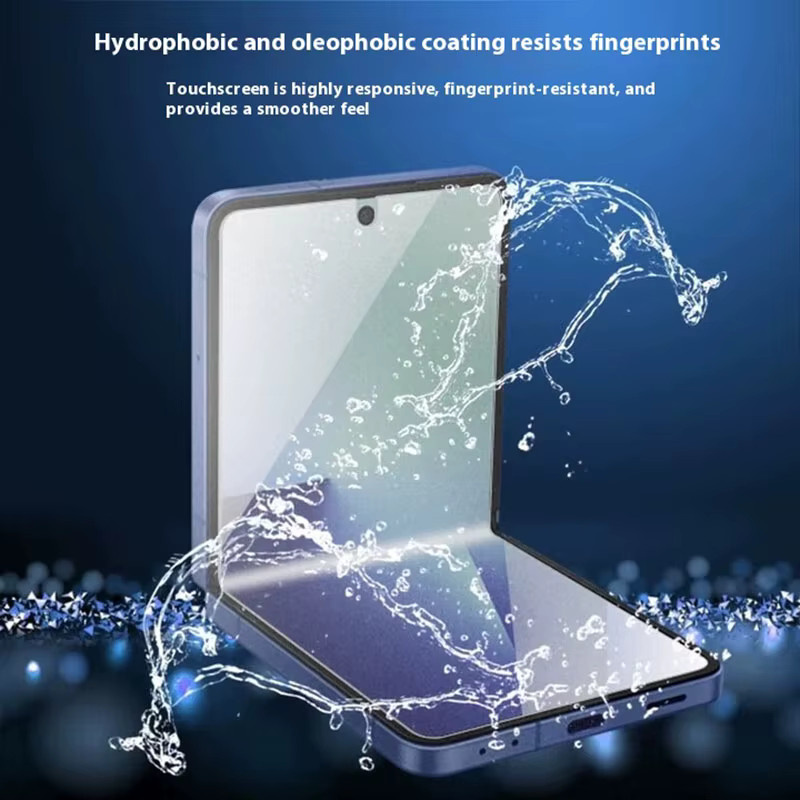 4 in 1 Hydrogel Schutzfolie für Samsung Galaxy Z Flip7 Flip6 Flip5 Flip4 Flip3 Transparent Weiche TPU Vollabdeckung Innen und Außen - Bild 3