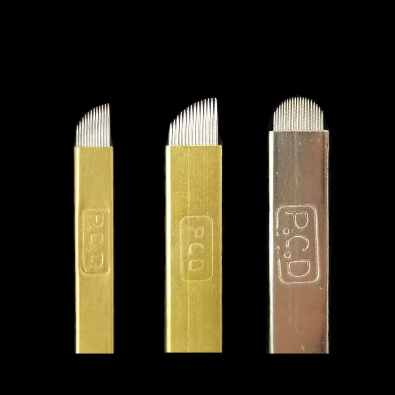 ROKYO Golden Tebori 3D Tattoo Stift, 40 Stück 12PCD Klingen, Microblading Nadeln - Bild 2