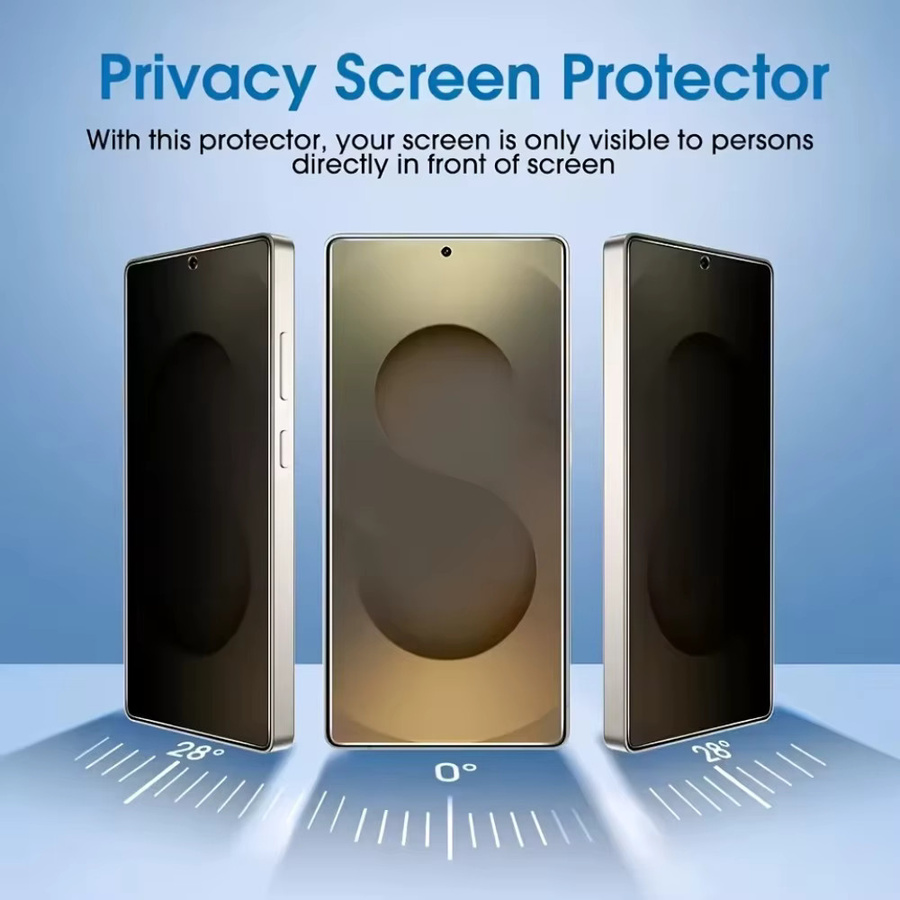 3er-Pack Samsung Galaxy S25 S24 S23 Ultra S22 S21 Plus S24 S23 FE Anti-Spy Hydrogel Displayschutzfolie mit vollständiger Abdeckung und Randdeckung - Bild 2