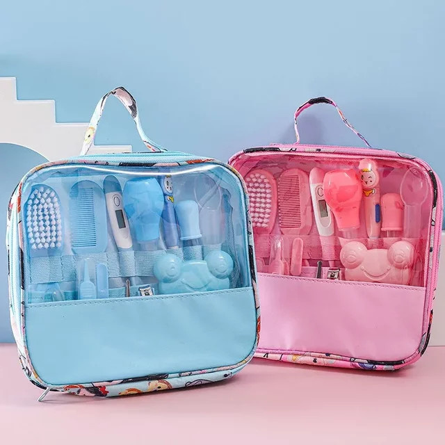 Professionelles Baby Healthcare Kit mit 13 Teilen für die tägliche Neugeborenen-Pflege in Blau - Bild 1