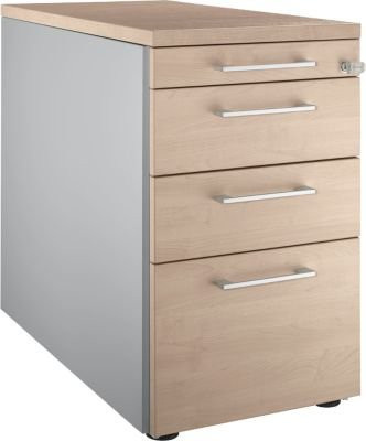 Schäfer Shop Genius Standcontainer 1336 mit Griff in Weißalu und Eiche-Dekor, B: 43,5 cm, H: 71,7 cm - Bild 1
