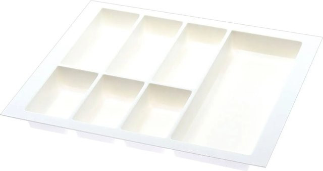 Agoform Besteckeinsatz Classico aus Kunststoff in Weiß, B/T/H: 49,0 x 45,5 x 5,05 cm, kürzbar - Bild 1