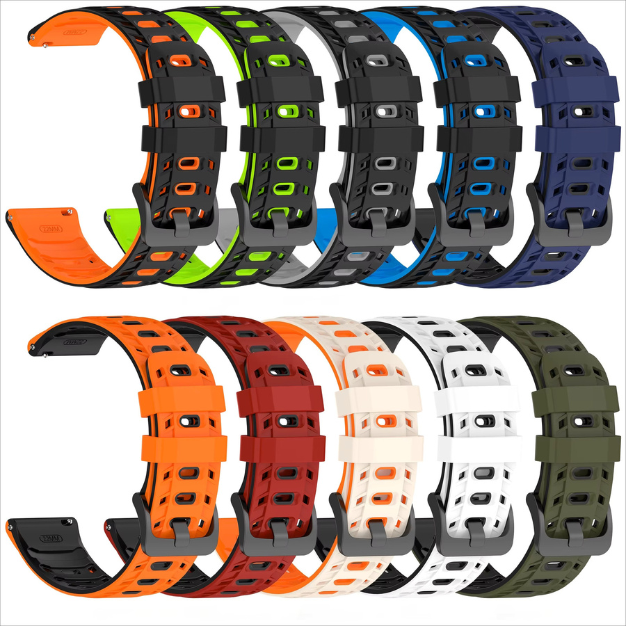 QCTOG Uhrenarmband Silikon, 22 mm, Unisex - Bild 2