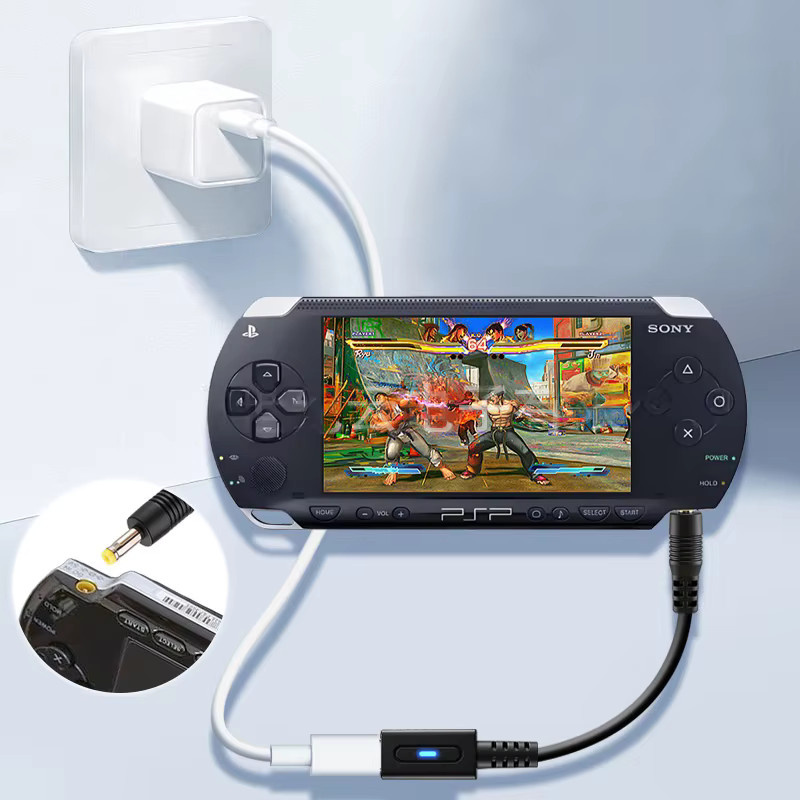 OULLX USB-C Ladeadapter für PlayStation Portable PSP 1000 2000 3000 Controller in Schwarz - Bild 4