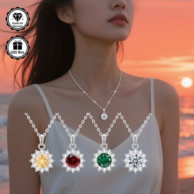 LAMVOICE Halskette, Silber, 1 Karat Zirkonia, Damen - Bild 1
