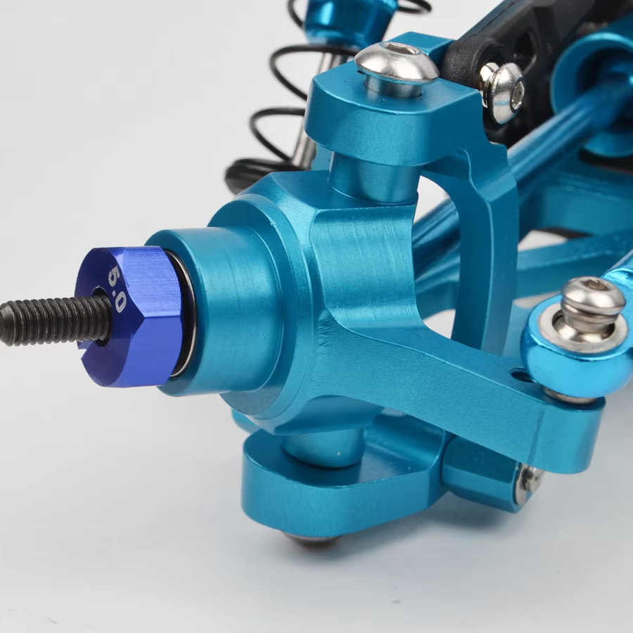 Tamiya TT-02B Chassis Upgrade Teile, Zubehör, Blau, Metall - Bild 2