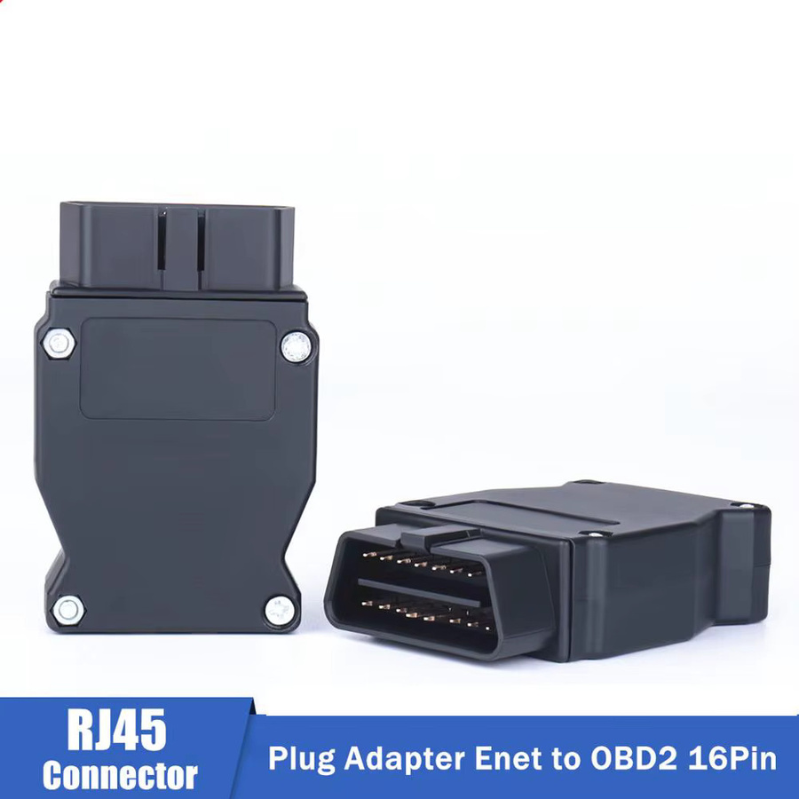 OBDII ENET Ethernet zu OBD2 16Pin Adapter für BMW Codierung Interface mit USB-C Anschluss in Schwarz - Bild 2