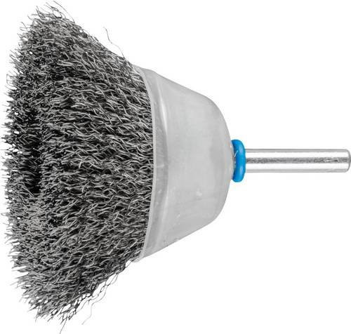 PFERD Topfbürste ungezopft TBU Ø 50mm mit 6mm Schaft und 0,30mm Edelstahl-Draht in Silber, 5er Pack - Bild 1