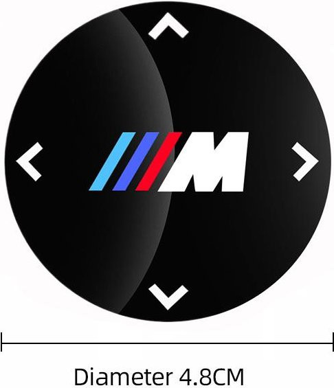 BMW Auto Multimedia Drehknopf Aufkleber Kratzschutz Abdeckung in Schwarz für 1 2 3 4 5 7 Serie X1 X2 X3 X4 X5 X6 X7 F25 F26 G05 G06 E46 E90 (45/48mm) - Bild 1