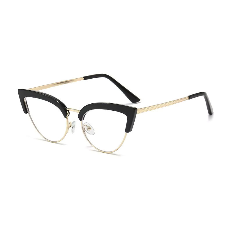 VABBON Lesebrille Cat Eye, Metall, schwarz, Damen, Blaulichtfilter - Bild 2