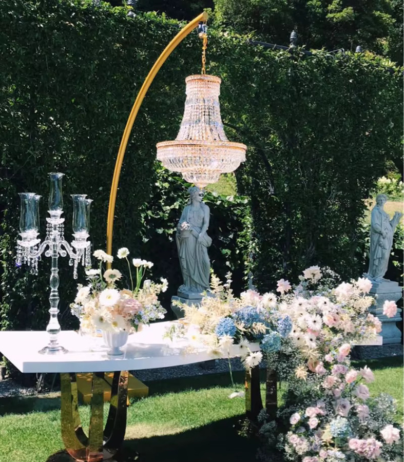 Phube Kristall Kronleuchter im Französisch Empire Stil in Gold/Messing für Wohnzimmer, Esszimmer und Küche - Bild 2
