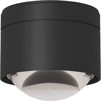 Top Light Puk! 80 One Avantgarde LED-Deckenleuchte in Schwarz Matt mit transparenter Glaslinse und warmweißem Licht (2700K) - Bild 1