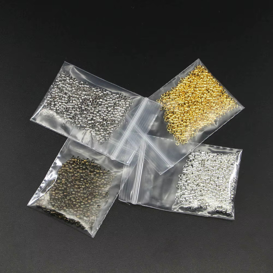 YouYoungDifferent Ball Crimp End Perlen, Gold Silber Kupfer, 1,5-3mm - Bild 3