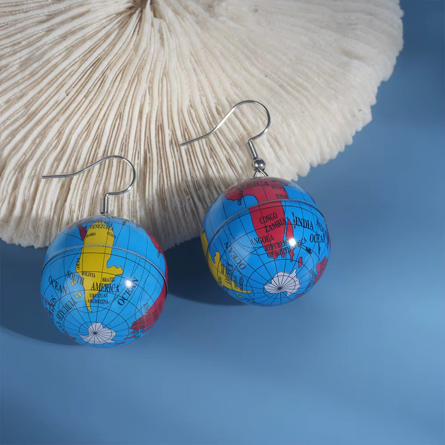 Ohrstecker Erde, Planet, Unisex - Bild 2