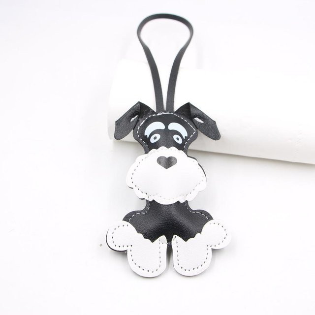 Anhänger Schnauzer Leder, schwarz, Damen - Bild 1