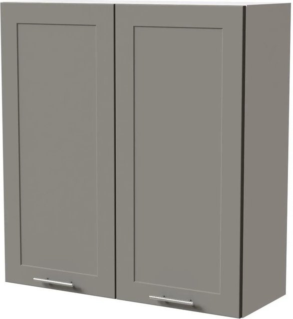 Feldmann-Wohnen Hängeschrank Oslo W4 Küchenschrank Weiß und Staubgrau Matt B/T/H: 90 x 32,5 x 96 cm - Bild 1