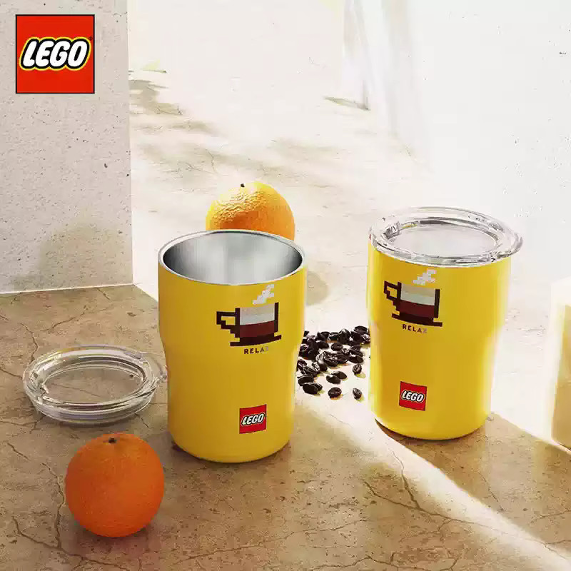 LEGO Isolierter Kaffeebecher aus Edelstahl in Gelb, 300 ml - Bild 2