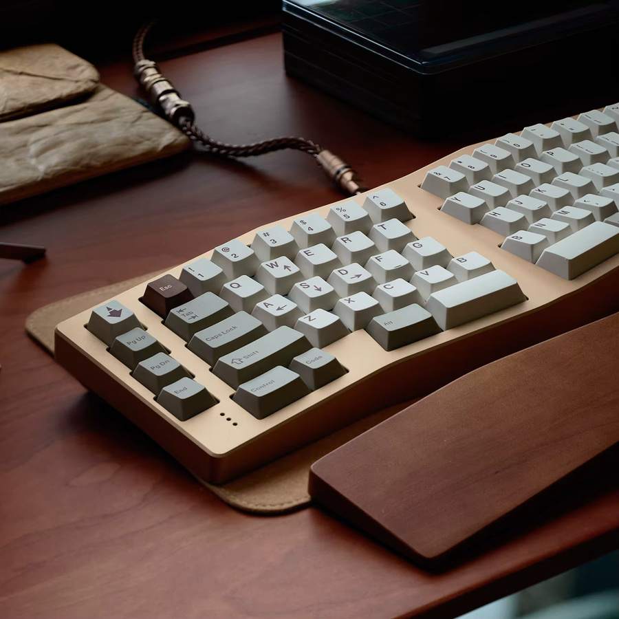 JKDK Retro Chocolate PBT-Tastenkappen im Kirschprofil für mechanische Tastaturen in Braun - Bild 3