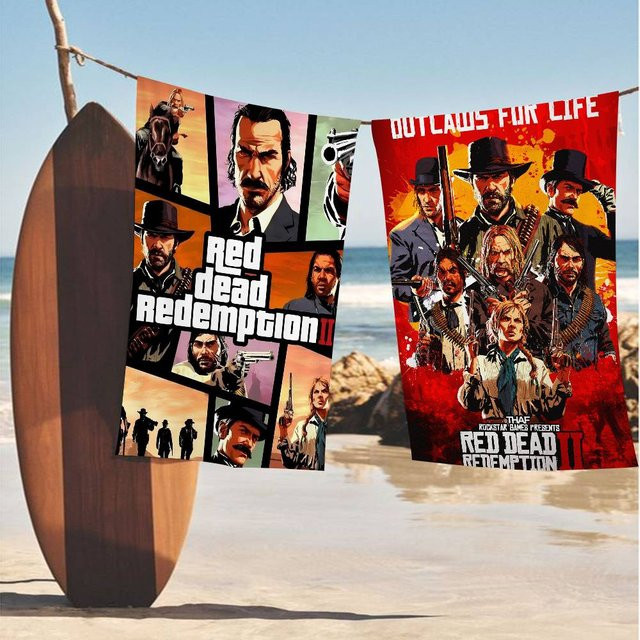 Beast Kingdom Red Dead Redemption Mikrofaser-Strandtuch, mehrfarbig, schnelltrocknend und weich - Bild 1