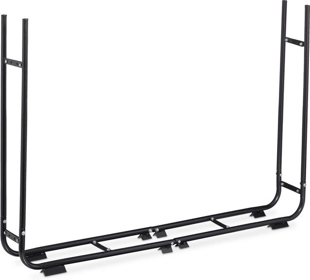 Relaxdays Kaminholzregal aus Stahl in Schwarz, verstellbar, B/T/H: 106 x 22 x 148 bis 220 cm - Bild 1