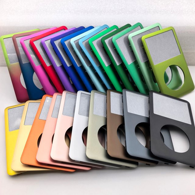 Apple Metall-Frontblende für iPod Classic mit Mitteltaste in Mehrfarbig und Schwarz für die 6., 6.5. und 7. Generation (80GB, 120GB, 160GB) - Bild 1