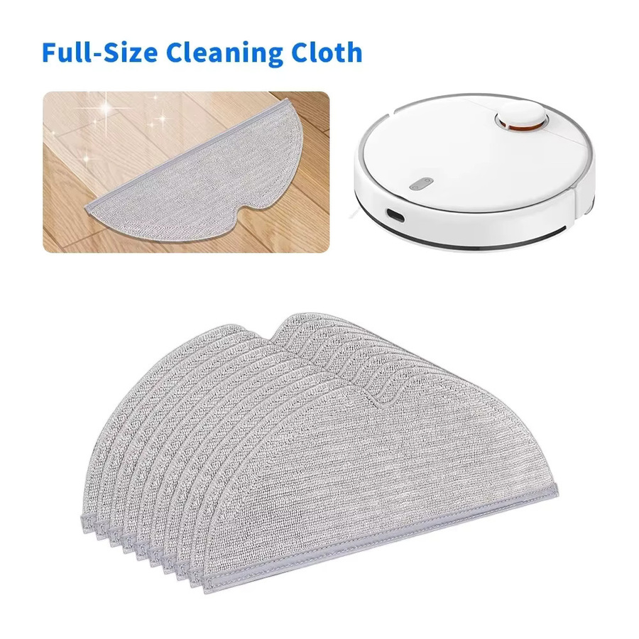 WINDNINJA Ersatzteil-Set für Xiaomi Mijia 1C 2C 1T STYTJ01ZHM und Dreame F9 Roboterstaubsauger in Weiß mit Wischmopp, Wassertank, HEPA-Filter, Haupt- und Seitenbürste sowie Staubbehälter - Bild 2