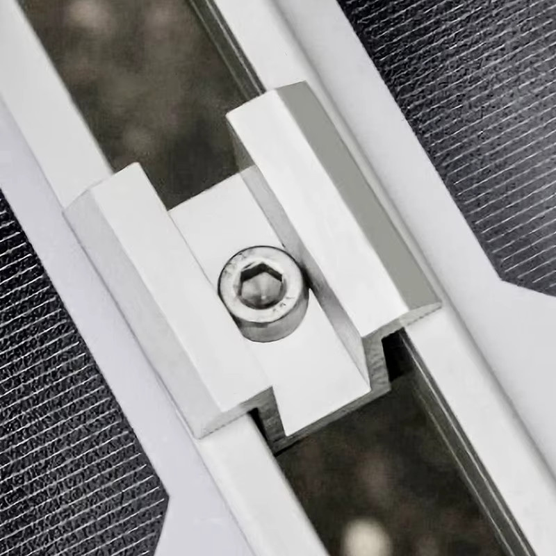 ABJA 8er Set Solarpanel-Montagehalterungen mit Endklemmen und Mittelklemmen in Silber - Bild 2