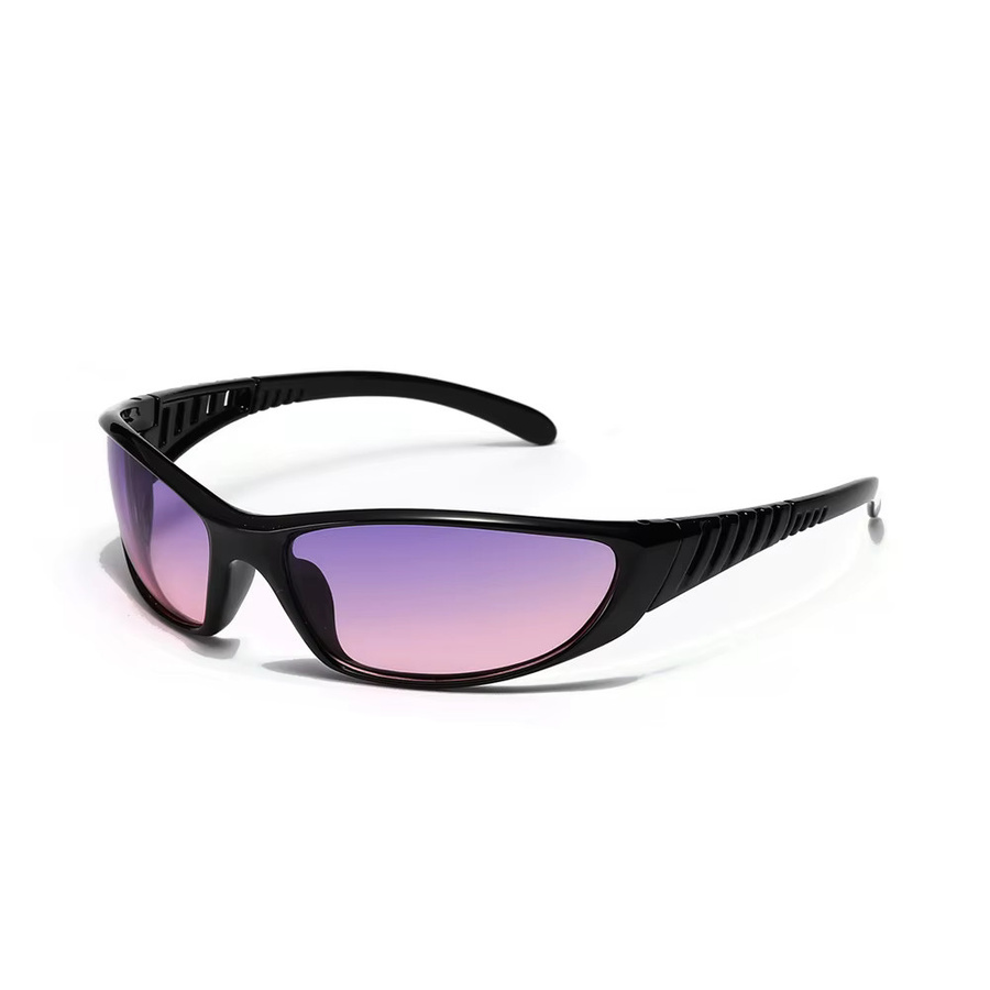 Y2k Sonnenbrille, Unisex, Vollrand, rechteckig, Kunststoff, rot - Bild 2