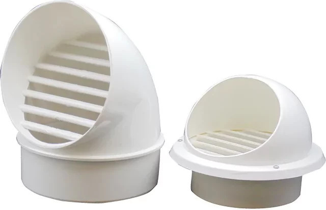 Wasserdichtes PVC-Belüftungs-Abluftgitter in Weiß für Wand und Decke als Lüftungsauslass für Heizung und Kühlung - Bild 1