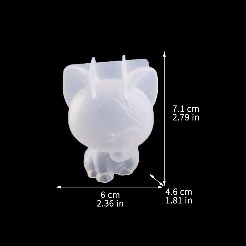 3D Geometrische Silikon Form für Seife Kerzen und Gips in Formen wie Einhorn Katze Hirsch oder Bär für dein Handwerk - Bild 2