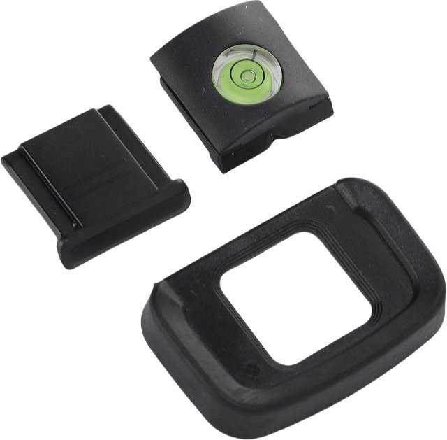 3 in 1 Zubehör-Set für Nikon Z50 spiegellose Kamera mit Augenmuschel, Blitzschuhabdeckung und Wasserwaage in Schwarz - Bild 1
