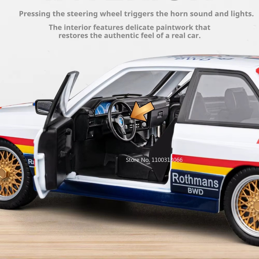 MAKEDA M3 Modellautos, 1:24, Legierung, mit Musik, Rad zurückziehen - Bild 4