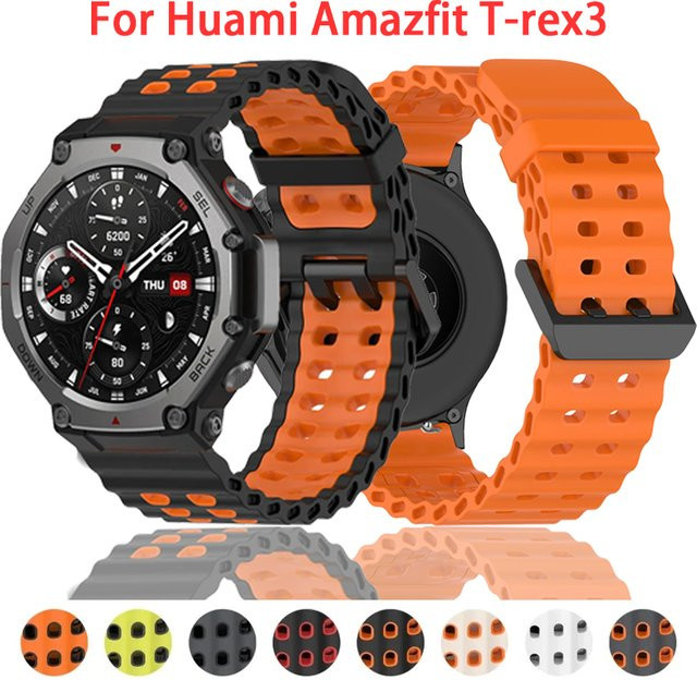 Huami Amazfit T-rex 3 Uhrenarmband, Silikon, orange, Unisex - Bild 1
