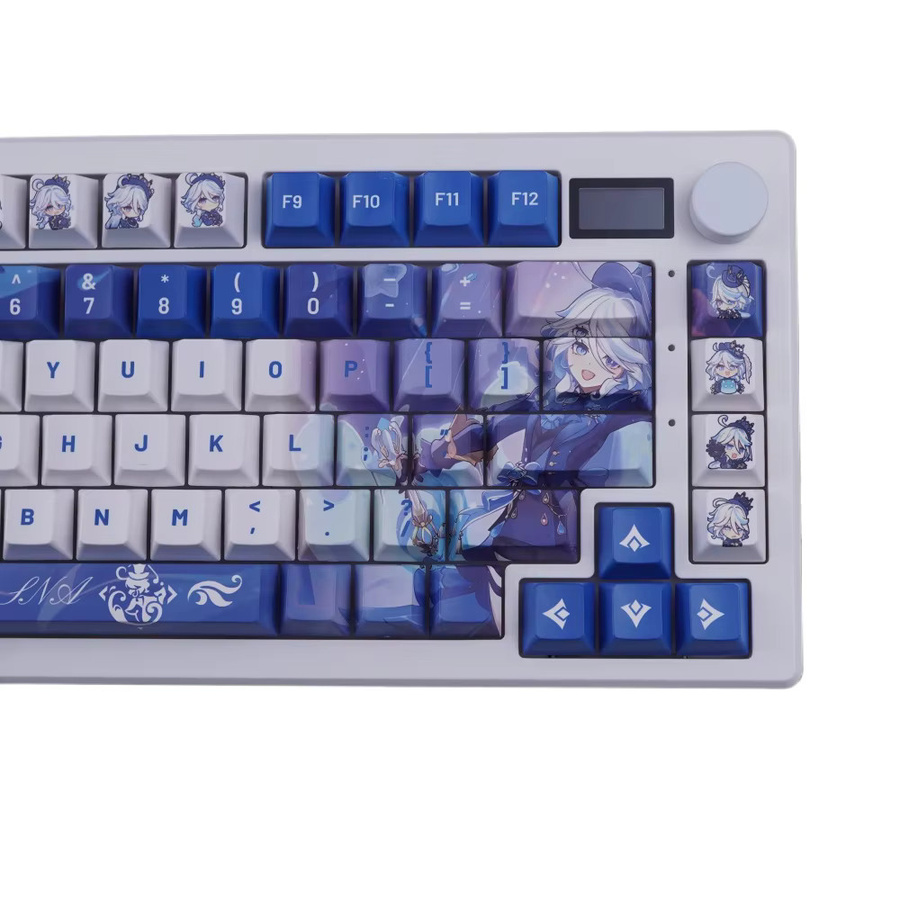 MAIMOOO Genshin Impact Furina Tastenkappen Cherry Profile in Blau, PBT Keycaps mit fünfseitiger Sublimation für mechanische Tastaturen - Bild 6
