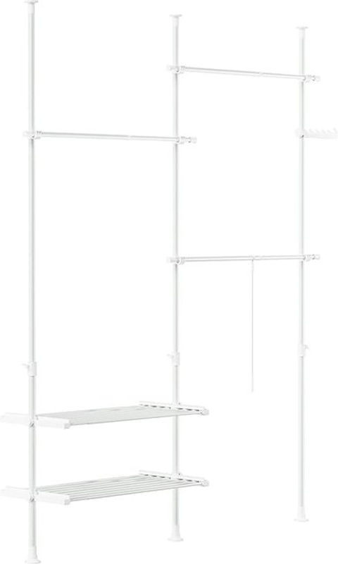 SoBuy Begehbarer Garderobenständer aus Metall in Weiß B: 145 cm, T: 42,4 cm, H: 227 cm - Bild 1