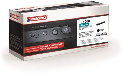 Edding Tonerkassette kompatibel mit Brother TN-1050, Schwarz - Bild 1