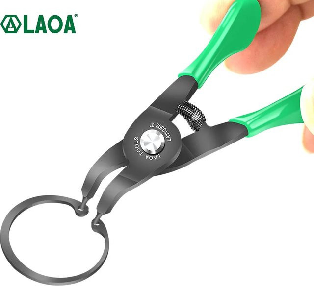 Laoa Mini-Sicherungsringzange mit rechtwinkligem Schnabel, 3 Zoll, multifunktional - Bild 1
