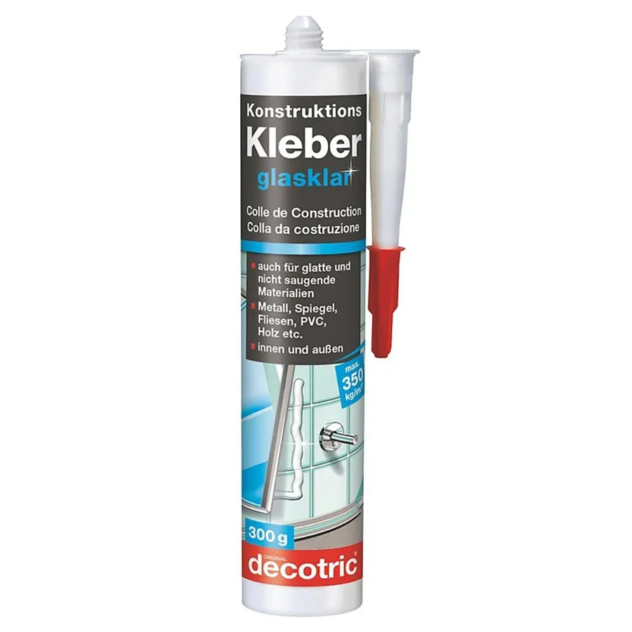 Decotric Konstruktions-Kleber MS-Polymer in Transparent, 300 g - Bild 2