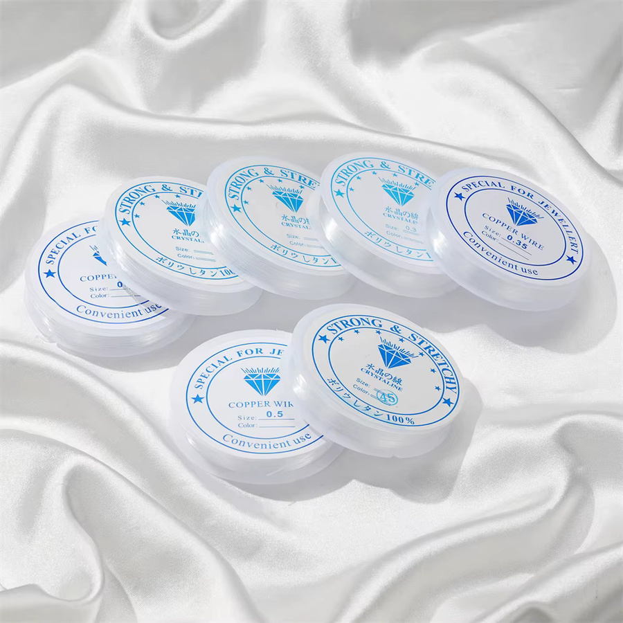 YouYoungDifferent Kristallperlen Faden, transparent, 0,25-0,8 mm - Bild 1