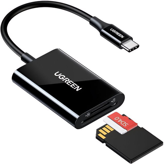 UGREEN USB-C Kartenleser CM265 für SD und microSD, Schwarz - Bild 1