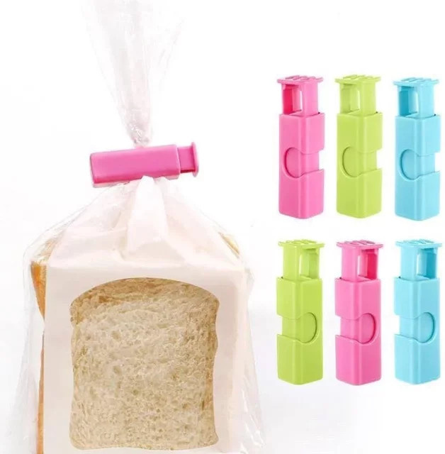 10 Stück Multifunktionale Verschlussclips aus Kunststoff in Grün zur Abdichtung von Snack- und Brotverpackungen - Bild 1