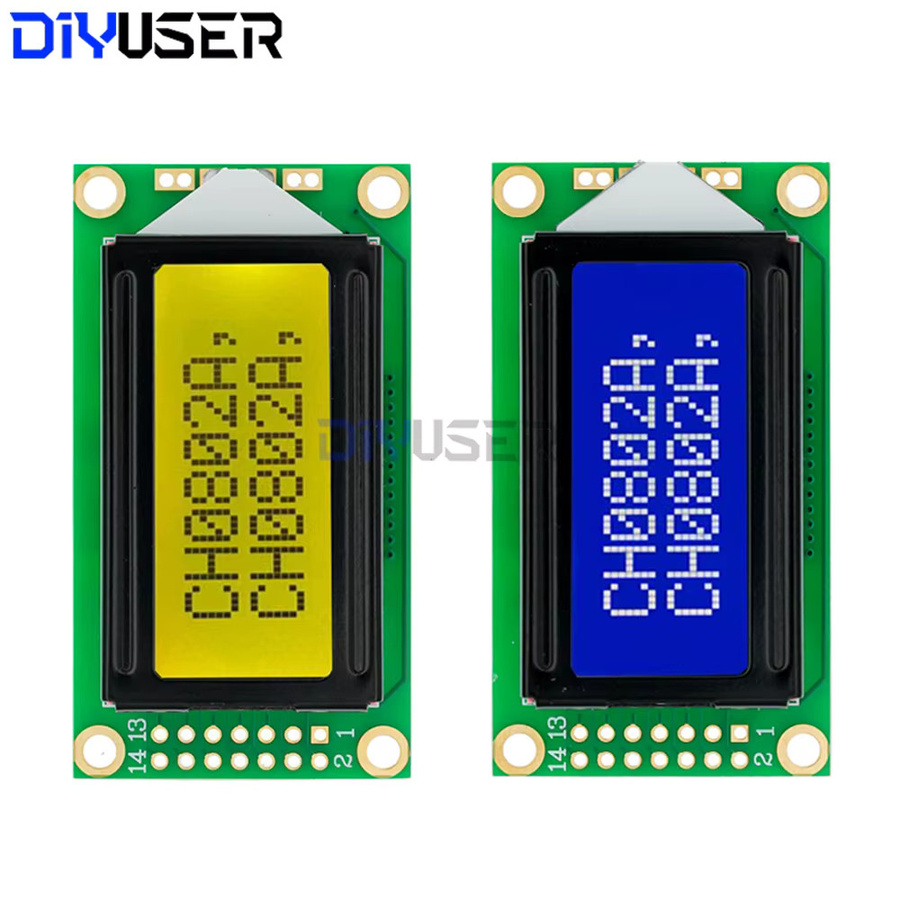 DIYUSER 0802 LCD 8x2 Zeichen-Anzeigemodul mit blauer Hintergrundbeleuchtung 5V - Bild 2