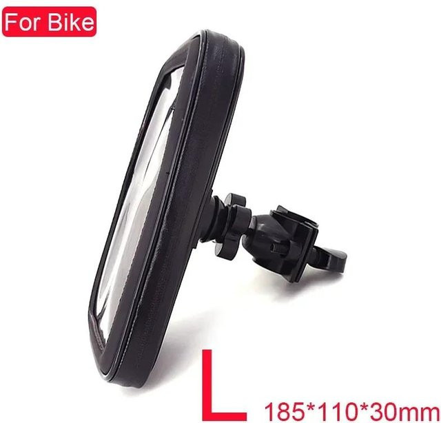 YIYUEQIANLI Wasserdichte Handyhalterung für Fahrrad und Roller in Schwarz, Universelle Handy Tasche für iPhone und Samsung - Bild 1