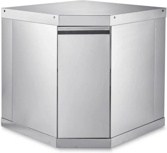 MyOutdoorKitchen Eckmodul Large Stainless Collection in Silber aus Edelstahl, B/T/H: 80 x 80 x 85,5 cm - Bild 1