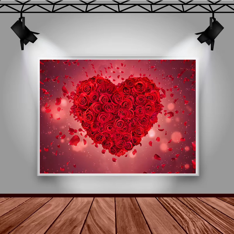 Mocsicka Fototapete Valentinstag und Hochzeit in Rot als Fotokulisse für Studio und Brautpartys - Bild 2
